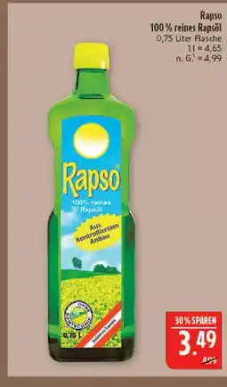 Marktkauf Rapso 100 % reines rapsöl Angebot