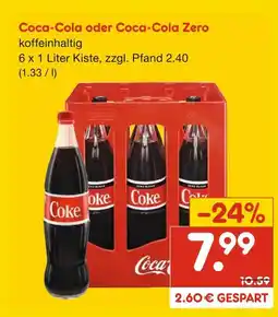 Netto Marken-Discount Coca-cola oder coca-cola zero Angebot