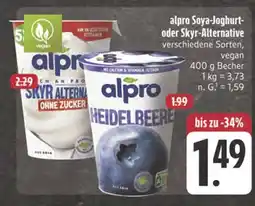 Edeka Alpro skyr alternative ohne zucker Angebot