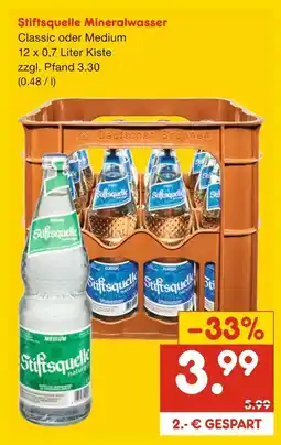 Netto Marken-Discount Stiftsquelle mineralwasser Angebot