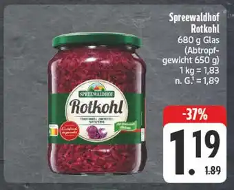Edeka Spreewaldhof rotkohl Angebot