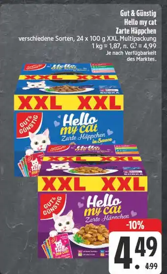 Edeka Gut & günstig hello my cat zarte häppchen Angebot