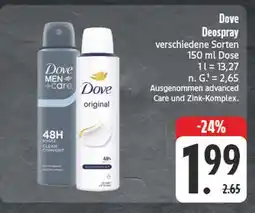 Edeka Dove men+care 48h schutz clean comfort Angebot