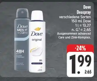 Edeka Dove men+care 48h schutz clean comfort Angebot