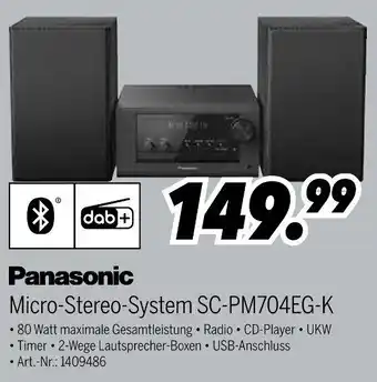 MEDIMAX Panasonic Micro-Stereo-System SC-PM704EG-K Angebot