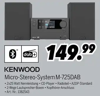 MEDIMAX KENWOOD Micro-Stereo-System M-725DAB Angebot