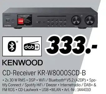 MEDIMAX KENWOOD CD-Receiver KR-W8000SCD-B Angebot