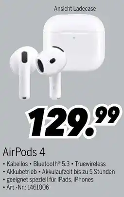 MEDIMAX Apple AirPods 4 Angebot
