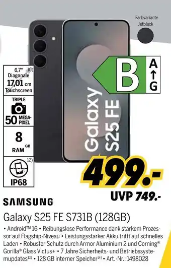 MEDIMAX SAMSUNG Galaxy S25 FE S731B (128GB) Angebot