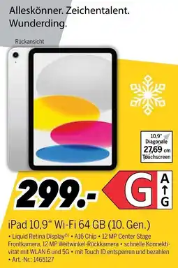 MEDIMAX iPad 10,9" Wi-Fi 64 GB (10. Gen.) Angebot