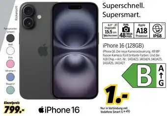 MEDIMAX Apple iPhone 16 (128GB) Angebot