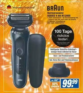 HEM Expert Braun Herrenrasierer Series 6 60-n1200s Angebot