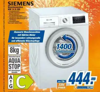 HEM Expert Siemens Waschmaschine Wm14n298 Angebot