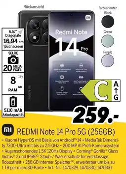 MEDIMAX Xiaomi REDMI Note 14 Pro 5G (256GB) Angebot