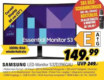 MEDIMAX SAMSUNG LED-Monitor S32D396GAU Angebot