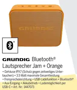 MEDIMAX GRUNDIG Bluetooth Lautsprecher Jam + Orange Angebot