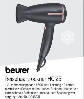 MEDIMAX beurer Reisehaartrockner HC 25 Angebot