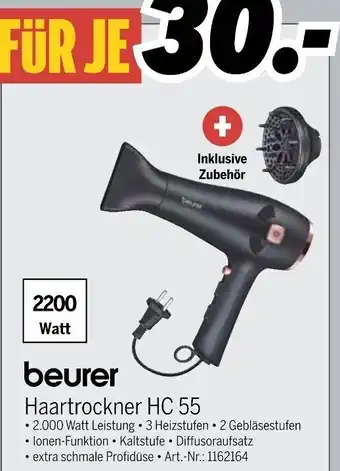 MEDIMAX beurer Haartrockner HC 55 Angebot