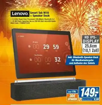 HEM Expert Lenovo Smart Tab M10 + Speaker Dock Angebot