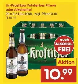 Netto Marken-Discount Ur-Krostitzer Feinherbes Pilsner oder Alkoholfrei Angebot