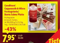 Lidl Conditorei Coppenrath & Wiese Festtagstorte/ Bunte Sahne Platte Angebot