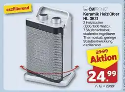 Famila Nord Ost Keramik Heizlüfter HL 3631 Angebot