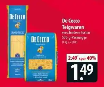 Famila Nord Ost De Cecco Teigwaren Angebot