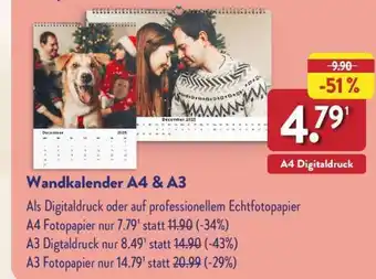 Aldi Nord A4 Digitaldruck Angebot