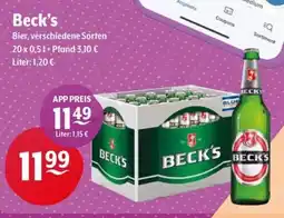 Getränke Hoffmann Beck's Bier, verschiedene Sorten Angebot