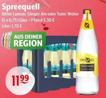 Getränke Hoffmann Spreequell Bitter Lemon, Ginger Ale oder Tonic Water Angebot