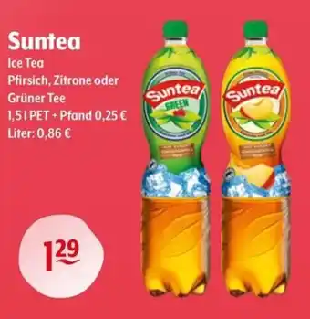 Getränke Hoffmann Suntea Ice Tea Pfirsich, Zitrone oder Grüner Tee Angebot