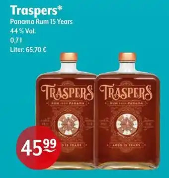 Getränke Hoffmann Traspers Panama Rum 15 Years Angebot