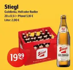 Getränke Hoffmann Stiegl Goldbräu, Hell oder Radler Angebot