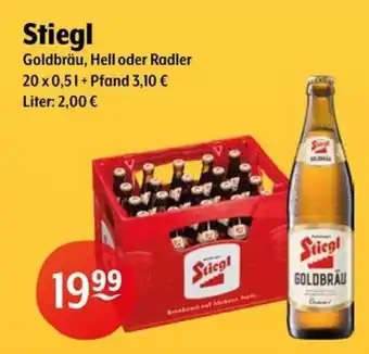 Getränke Hoffmann Stiegl Goldbräu, Hell oder Radler Angebot