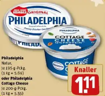 REWE Philadelphia Natur oder Philadelphia Cottage Cheese Angebot