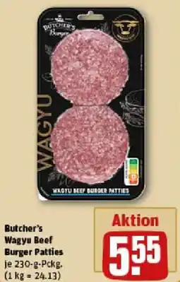 REWE Butcher's Wagyu Beef Burger Patties Angebot