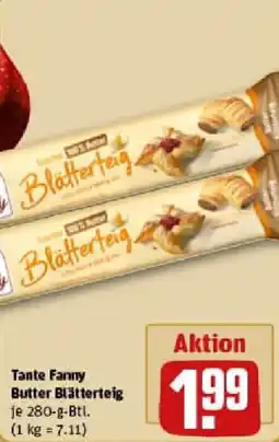 REWE Tante Fanny Butter Blätterteig Angebot
