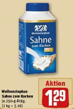 REWE Weihenstephan Sahne zum Kochen Angebot
