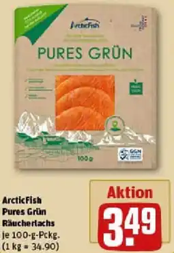 REWE Arctic Fish Pures Grün Räucherlachs Angebot