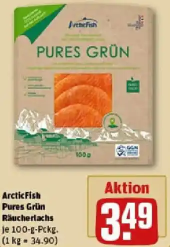 REWE Arctic Fish Pures Grün Räucherlachs Angebot