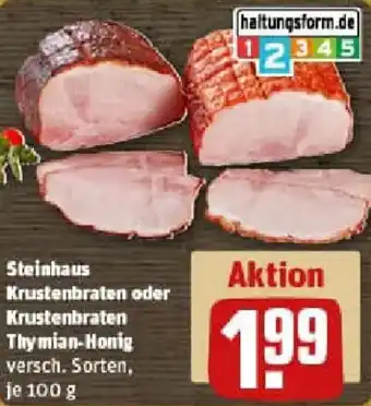 REWE Steinhaus Krustenbraten oder Krustenbraten Thymian-Honig Angebot