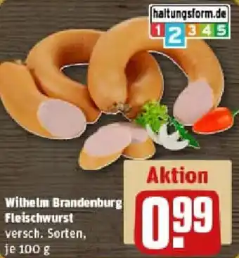 REWE Wilhelm Brandenburg Fleischwurst Angebot