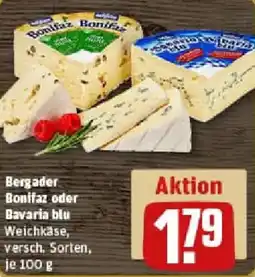 REWE Bergader Bonifaz oder Bavaria blu Angebot