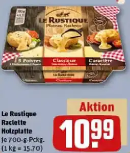 REWE Le Rustique Raclette Holzplatte Angebot