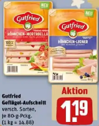 REWE Gutfried Geflügel-Aufschnitt Angebot
