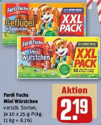 REWE Ferdi Fuchs Mini Würstchen Angebot