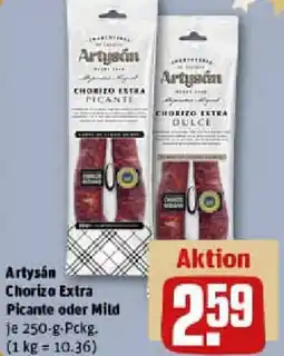 REWE Artysán Chorizo Extra Picante oder Mild Angebot