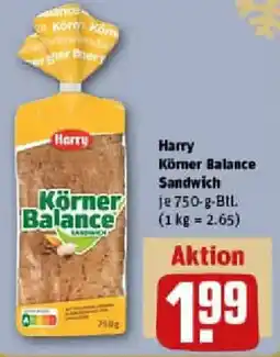 REWE Harry Körner Balance Sandwich Angebot