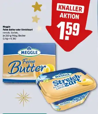 REWE Meggle Feine Butter oder Streichzart Angebot