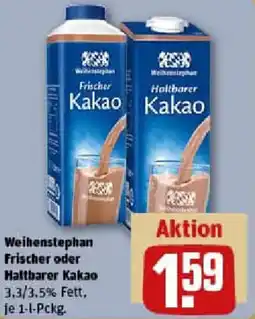 REWE Weihenstephan Frischer oder Haltbarer Kakao Angebot